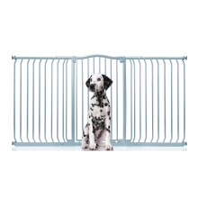 (Gris, 179cm - 188cm) Bettacare Barrera Extra Alta de Tope Curvo para Perros