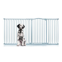 (Gris, 207cm - 216cm) Bettacare Barrera Extra Alta de Tope Curvo para Perros