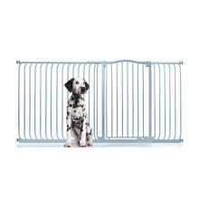 (Gris, 198cm - 207cm) Bettacare Barrera Extra Alta de Tope Curvo para Perros