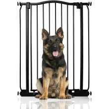 (Negro, 71cm - 80cm) Bettacare Barrera Extra Alta de Tope Curvo para Perros