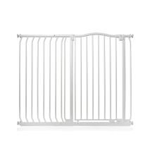 (Blanco, 116cm - 125cm) Bettacare Barrera Extra Alta de Tope Curvo para Perros