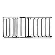 (Negro, 225cm - 234cm) Bettacare Barrera Extra Alta de Tope Curvo para Perros
