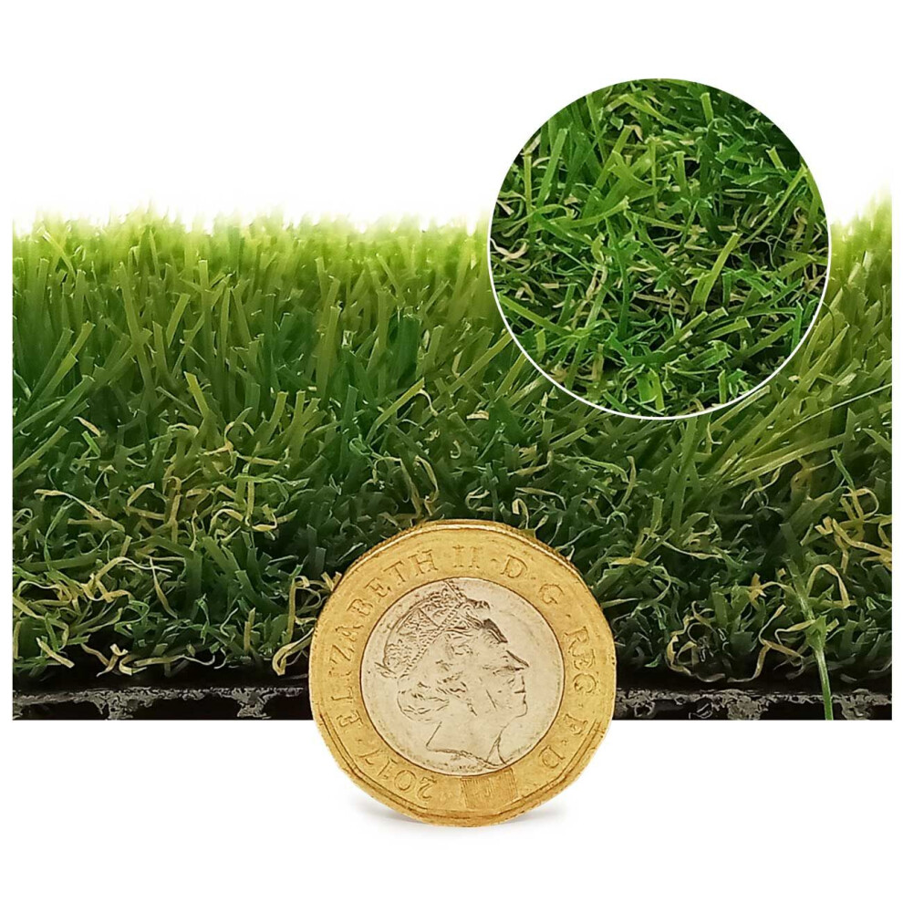 Mega Flooring Uk (8M(26'3") X 4M(13'1")-32MãÂ², Wilow 40Mm) High-Quality Durable Artificial Grass Turf