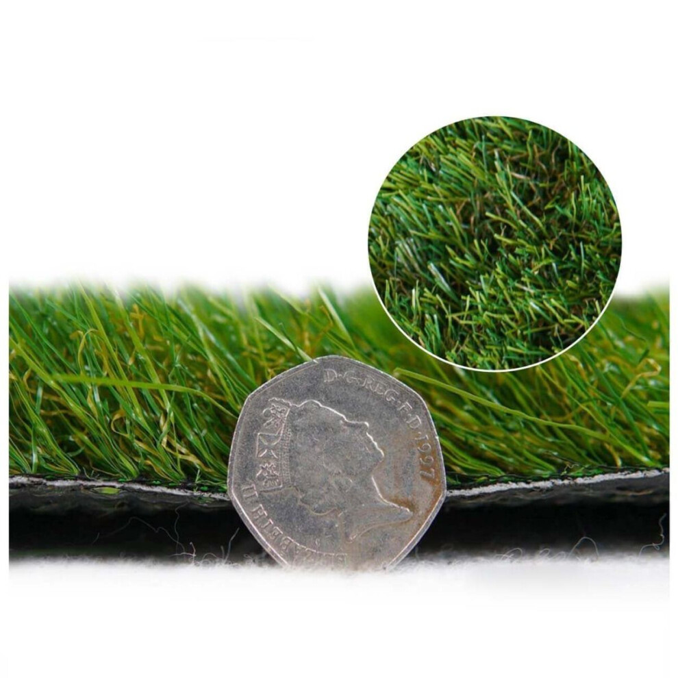 Mega Flooring Uk (8M(26'3") X 4M(13'1")-32MãÂ², Sage 40Mm) High-Quality Durable Artificial Grass Turf