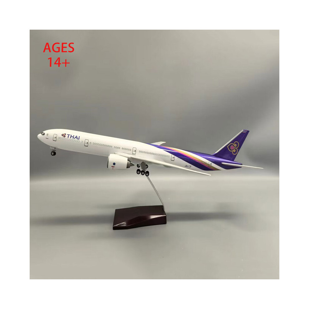 (B777 Sans lampe) Modèle d'avion 47CM Thai Airways Series Modèle d'avion pour les passionnés d'aviation