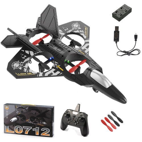 Henakmsl Avion RC 2.4GHz – Gyroscope Six Axes, Vol Stationnaire, Lumières LED, Prêt à Voler (RTF) – Bleu
