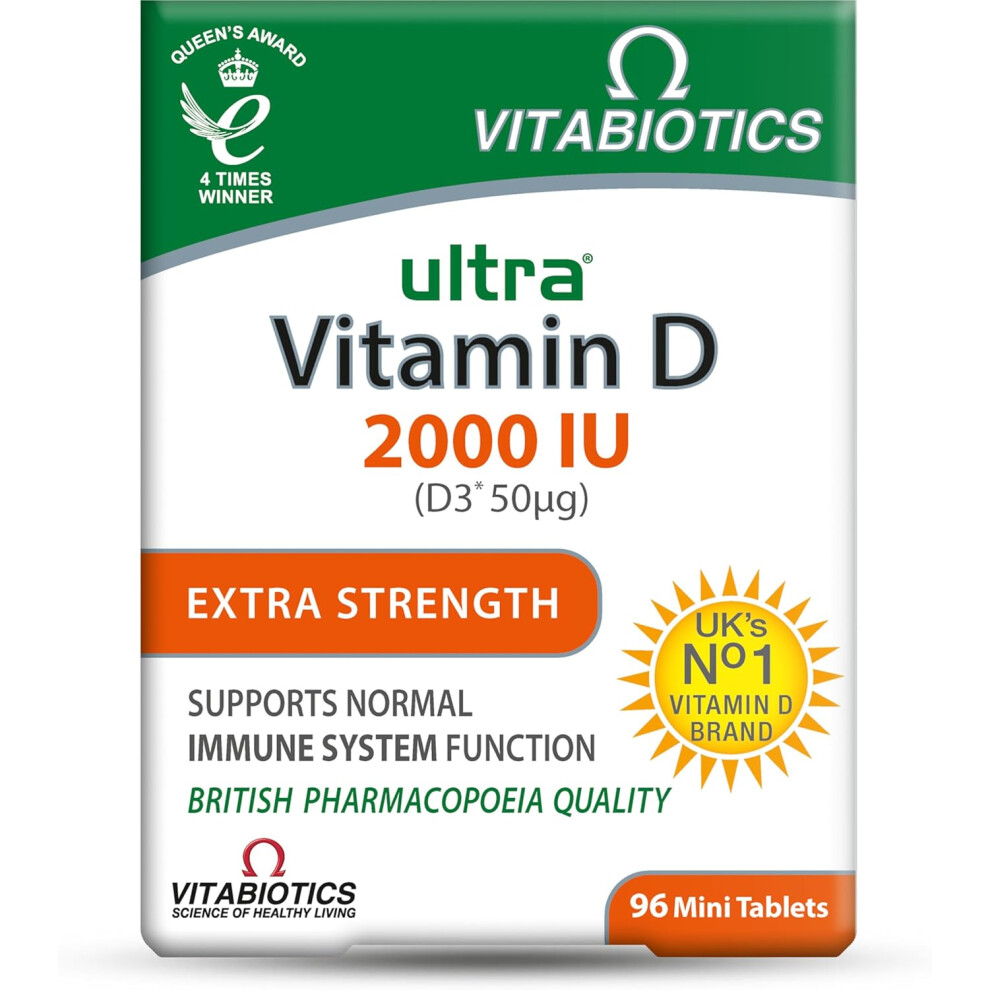 VITABIOTICS ULTRA VITAMIN D 2000IU ( D3*50MG) EXTRA STRENGHT - 96 TABLETS