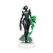 (18) Figurines Valorant Sage Killjoy Jett Sova Cypher Cosplay Support Acrylique Modèle Plaque Décor