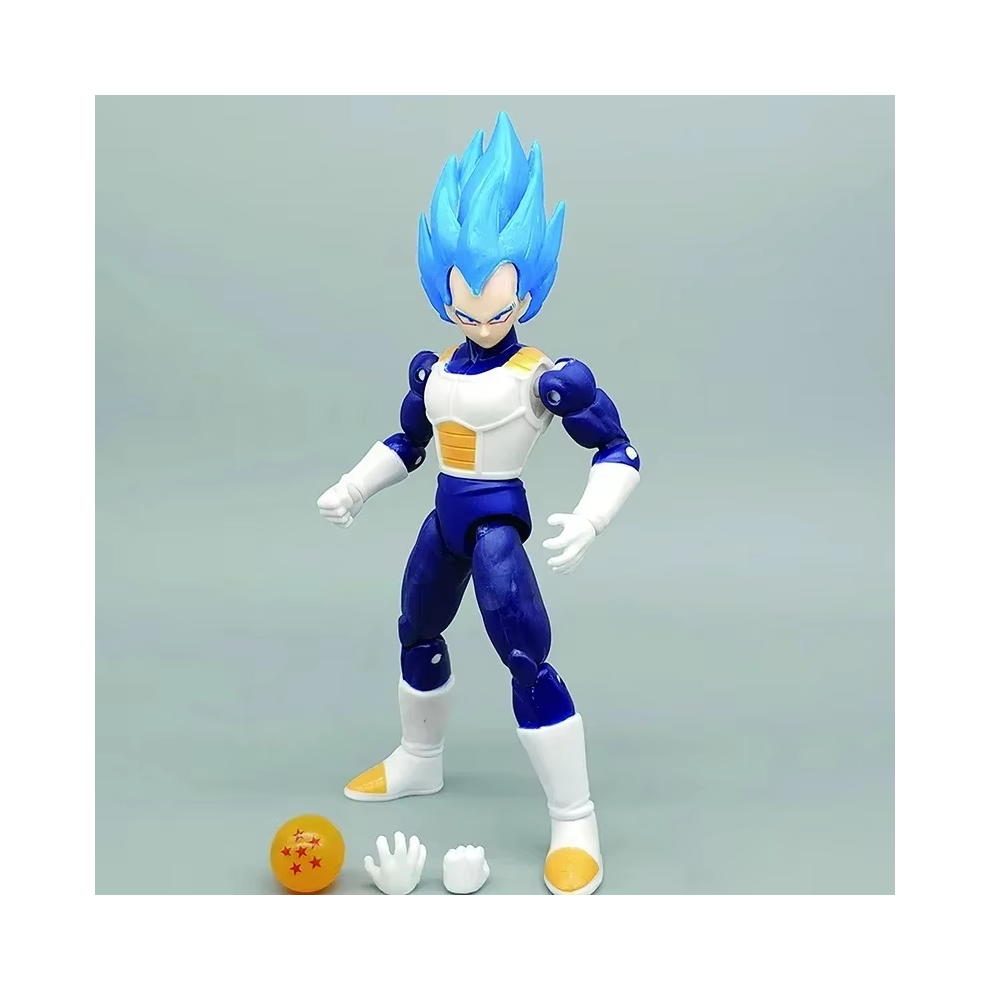 (Blue-vegeta)Bandai Anime Super Saiyan Son Goku Vegeta Anime Figurine d'action Modèle Cadeaux Figurines