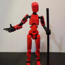 (Czerwony) Wielostawowy ruchomy model robota, lalka, manekin, druk 3D, zabawki nowości, figurka akcji