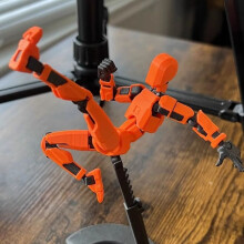 (Pomarańczowy) Wielostawowy ruchomy model robota, lalka, manekin, druk 3D, zabawki nowości, figurka