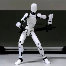 (Biały) Wielostawowy ruchomy model robota, lalka, manekin, druk 3D, zabawki nowości, figurka akcji