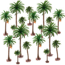 (9cm 5pcs)Ύψος Coconut Palm Tree Model DIY Park Rainforest Train Railroad Διακόσμηση Κτήριο