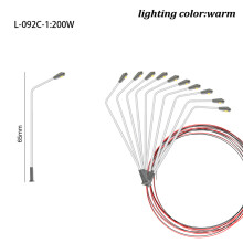 (6.5cm warm lighting)1:100-500 Scale Model LED 3V Street Lamp Lighting Single Head Train Layout Landscape
