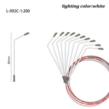 (6,5 cm białe oświetlenie) Model w skali 1:100-500 Oświetlenie uliczne LED 3V Pojedyncza głowica układu