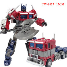 (17CM TW-1027)18CM Zabawki z filmu Transformacja Wóz strażacki Pięknie pomalowany Robot Car z serii