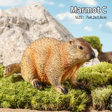 (Marmot C) Wild Animals Simulation Τρωκτικό Marmot Capybara Model Action Figure Figurine Collection