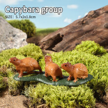 (Grupa kapibara) Dzikie zwierzęta, symulacja gryzonia, świstaka, kapibara, model, figurka, kolekcja