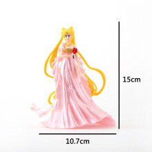 (fenhuangsha-No box)Sailor Moon Figure Anime Cartoon Jupiter Makoto Venus Minako Tsukino Rabbit Doll
