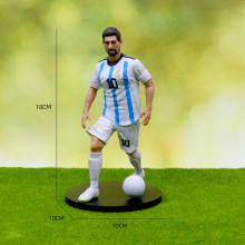 (02)Gwiazda futbolu C. Ronaldo Messi Mbappe Lalki Modele Kreskówkowe Urocze Figurki Akcji Akcesoria