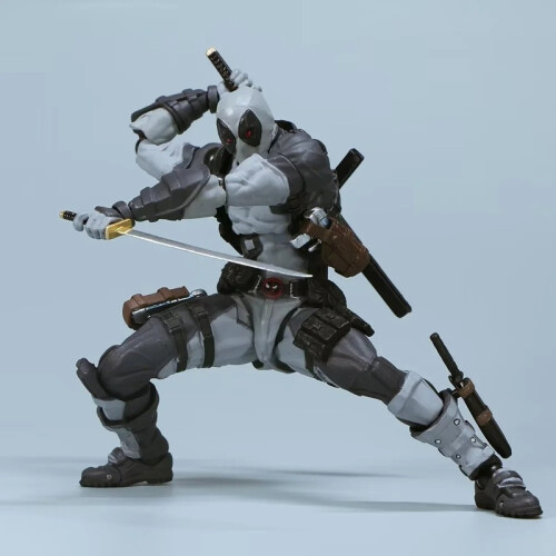 (Β) ΚΑΤΑΠΛΗΚΤΙΚΟ YAMAGUCHI Deadpool 2.0 Grey Action Figure Mutants Joint Movable KAIYODO 2