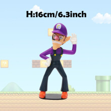 (Waluigi-Bez pudełka) Super Mario Figurka akcji Bowser Księżniczka Peach Anime Gra All Star Kolekcjonerska