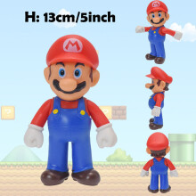 (Mario-Bez pudełka) Super Mario Figurka akcji Bowser Księżniczka Peach Anime Gra All Star Kolekcja Model
