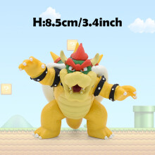 (Bowser-Bez pudełka) Super Mario Figurka akcji Bowser Księżniczka Peach Anime Gra All Star Model kolekcjonerski