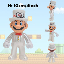 (Groom Mario-Bez pudełka) Super Mario Figurka akcji Bowser Księżniczka Peach Anime Gra All Star Model