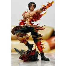 (As - z pudełkiem) Figurka One Piece Ace Figures Portgas · D · Ace Action Statue Pvc Gk Model Collection
