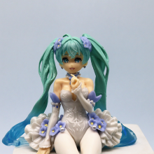 (09)Hatsune Miku Desktop Cute Action Figure Neko T-Shirt Ver. Ειδώλιο Anime Kawaii Girl Model