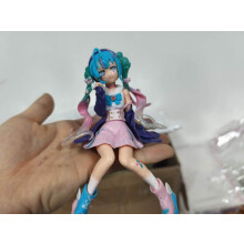 (07)Hatsune Miku Desktop Cute Action Figure Neko T-Shirt Ver. Ειδώλιο Anime Kawaii Girl Model