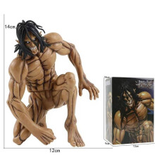 (14cm z pudełkiem detalicznym)Attack on Titans Levi Ackerman Action Anime Figura Kawai Eren Jaege Mikasa