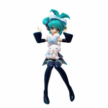 (03)Hatsune Miku Desktop Cute Action Figure Neko T-Shirt Ver. Ειδώλιο Anime Kawaii Girl Model