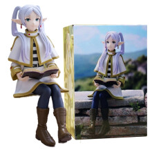 (Frieren z pudełkiem) 14cm Frieren: Beyond Journey's End Anime Rysunek Siedząca Paproć Figurki Frieren