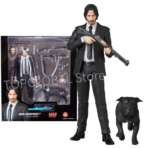 (16cm χωρίς κουτί)Mafex 085 JOHN WICK Κεφάλαιο 2 με Σκύλους Action Figure Doll 1