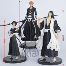 (3 τμχ B σετ)BLEACH Anime Figure Hitsugaya Toushirou Zaraki Kenpachi Kurosaki Ichigo PVC Action
