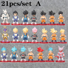 (21τμχ A)Dragon Ball Action Figure SHF Super Saiyan Anime Figurine Movable and Modifiable Doll Model
