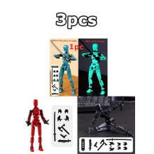 (3pcs-03)13 Action Figure Titan Multi-Jointed Movable Shapeshift Robot T13 Action Mannequin Character