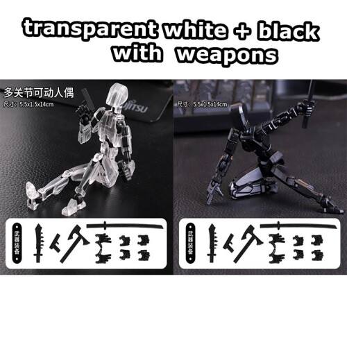 (2pcs-04)13 Action Figure Titan Multi-Jointed Movable Shapeshift Robot T13 Action Mannequin Character