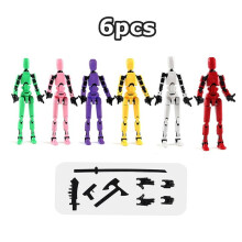 (6τμχ)13 Action Figure Titan Multi-Jointed Movable Shapeshift Robot T13 Action Mannequin Character