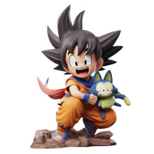 (Goku and Puar) 10cm/3,93in Anime Figure DBZ Goku Figure Goku Embrace Puar PVC Anime Συλλεκτικό