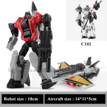 (HZX C102) 5 w 1 Robot Transformujący Samochód Zabawki Anime Devastator Samolot Czołg Model KO Boys