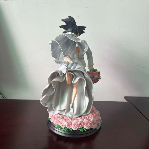 (31 εκατοστά-Χωρίς κουτί) Φιγούρα Son Goku Chichi Wedding Version 31CM Φιγούρα 2