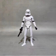 (baise naqiang) Hot Star Wars Cartoon Jedi Stormtrooper Darth Vader Obi-Wan Kenobi Yoda Movable GK Model