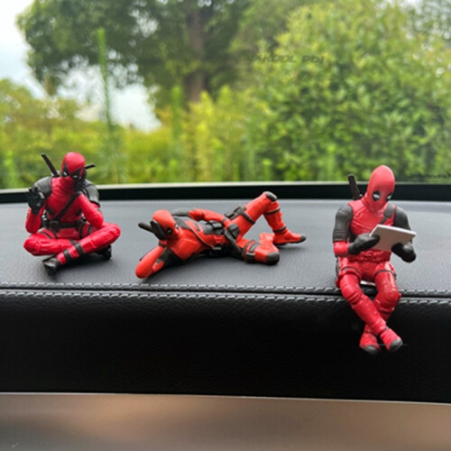 (2) Anime Deadpool Action Figure Αυτοκίνητο Εσωτερική Διακόσμηση Παιχνίδια 2