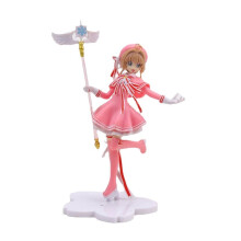 (opp bag) Anime Lovely Pink Card Captor SAKURA Action Figures Μοντέλα PVC Figure Model Car Cake