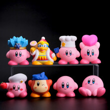 (C-8Pcs)Παιχνίδια Star Kirby Anime Figure Cute Cartoon Pink Kirby Mini Figure Διακοσμητικό