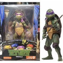 (NECA Purple Box-15cm) TMNT Model Toys Teenage Mutant Ninja Turtles Action Figure