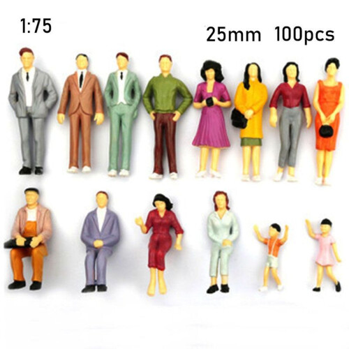 (25mm)100pcs 1:100/1:150/1:75/1:50 Κλίμακα Πλαστικές φιγούρες ανθρώπων Μοντέλο